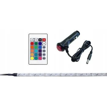 Tuning LED pásek do kufru auta RGB 60cm s dálkovým ovládáním, flexibilní
