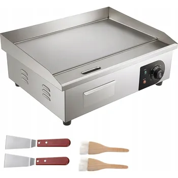 Kuchyňský gril Elektrický grilovací plát na grilování, 1600 W, Nerezová Ocel, 54 x 30 x 1 cm