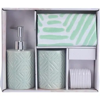 Excellent Sada doplňků do koupelny DOLOMITE 4 ks zelená