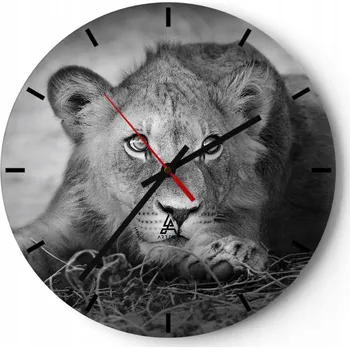 Hodiny Nástěnné hodiny ARTTOR šedé kulatý 30 cm skleněné