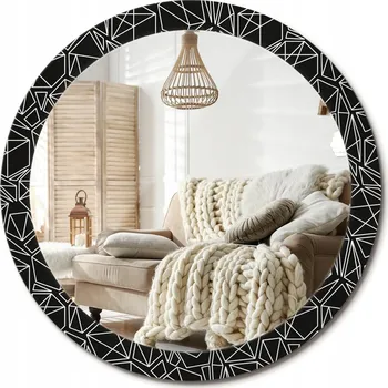 Zrcadlo Zrcadlo s potiskem do koupelny ložnice obývacího pokoje Geometrický vzor 90 cm
