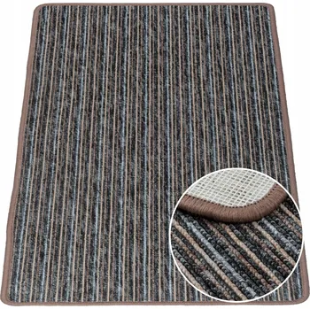 Koberec Hnědý melanžový pruhovaný Běhoun Koberec cm