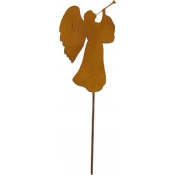 Vánoční dekorace Vánoční Stojící Anděl Dekorace Kovová Vánoce Efekt Corten