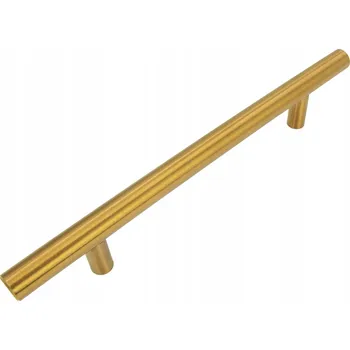 Nábytkové kování Nábytková úchytka Reling 128 mm zlatá Kovová úchytka na skříňky