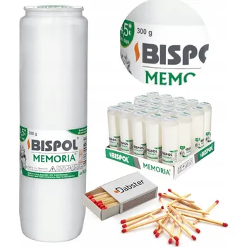 Svíčka Vložky do olejových do hřbitovních svíček BISPOL WO6 108H 24 ks + zápalky DABSTER_ PL 38 ks