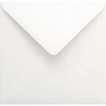 Obálka Ozdobné hladké čtvercové obálky 11 cm Malmero Blanc bílé 5 ks