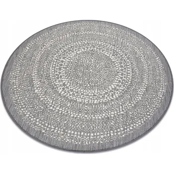 Koberec KOBEREC PROPLÉTANÝ kruh 120 cm ROZETA šedý #B1478