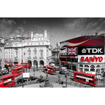 Obraz Plakát Londýn Piccadilly Circus bez rámu 91,5 x 61 cm