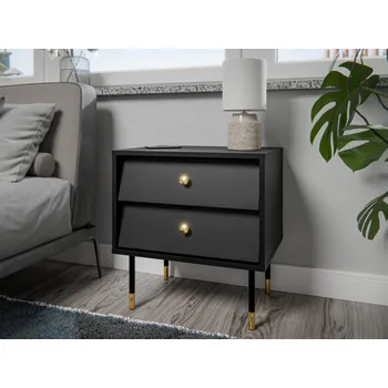 Noční stolek Set dvou nočních stolků Aurezi 2S, Barva: černá MIRJAN 5903211384998