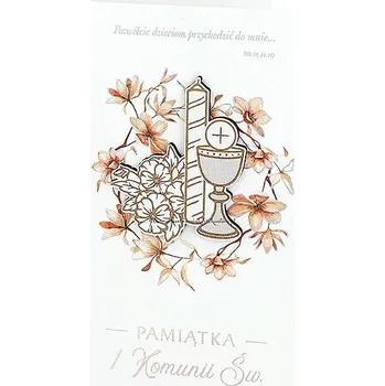Přání ke 1. svatému přijímání s dřevěným prvkem - Přání