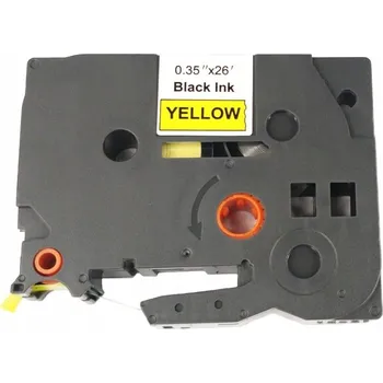 Pásek do tiskárny Páska - BROTHER TZE-621, TZ-621 - 9 mm žlutá - černý tisk - kompatibilní