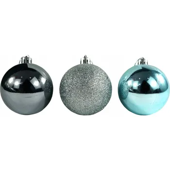 Vánoční dekorace Modré stříbrné vánoční vánoční baňky 6 cm 10 ks závěsné nerozbitné ozdoby na stromeček