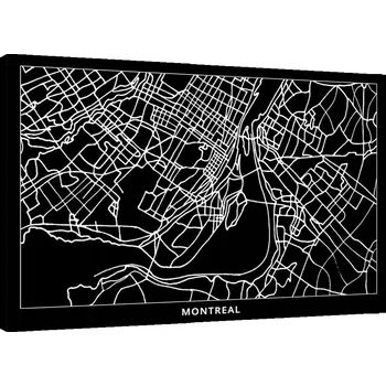 Obraz Obraz na plátně - Canvas, plán města Montreal 60