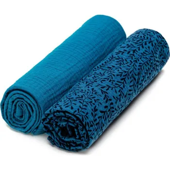 látková plena T-TOMI BIO Mušelínové pleny Petrol bavlna mušelín, 65/65 cm