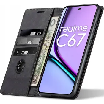 Pouzdro na mobilní telefon Flipové pouzdro Koanni pro realme C67, černé