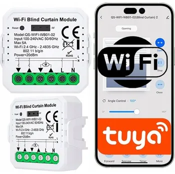 IP kamera Ovládání rolet a žaluzií s regulací úhlu lamel Tuya WIFI V3