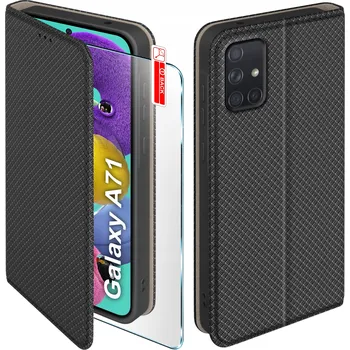 Pouzdro na mobilní telefon Flipové pouzdro KrainaGSM pro Samsung Galaxy A71, černé