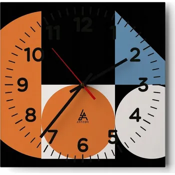 Hodiny Nástěnné hodiny do obýváku 40x40 Abstrakce Tiché hodiny Skleněné hodiny Bez hlučnosti