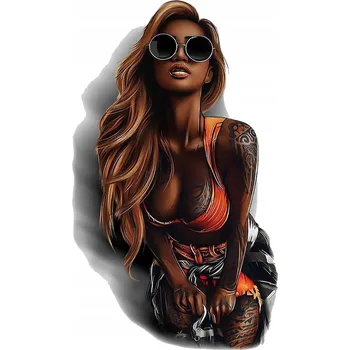 Samolepicí dekorace na vozidlo NÁLEPKA Grafika na auto SILUETA ŽENY Woman SEXY 11x18,5 cm