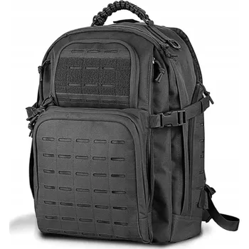 turistický batoh Armádní černý vojenský Batoh 013 Armádní černý vojenský batoh 0013 41-60 l batoh