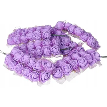 umělá květina RŮŽIČKY RŮŽE PĚNOVÉ KVĚTY S TYLEM NA DRÁTKU