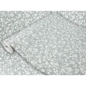 Tapeta Fólie Dekorativní lepicí dýha na nábytek Police ORNAMENT ŠEDÁ Šířka 45 cm