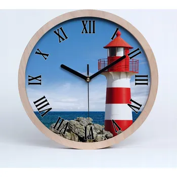 Hodiny Kuchyňské nástěnné hodiny maják průměr 20 cm