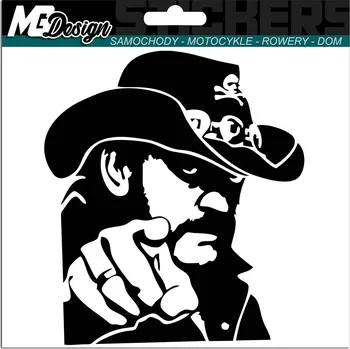 Samolepicí dekorace na vozidlo SAMOLEPKA na auto KOWBOJ COWBOY ROCK&ROLL 13x15 cm