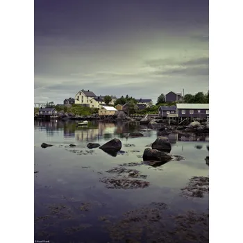 Obraz Plakát Pobřeží norského fjordu bez rámu 20,5 x 28,4 cm