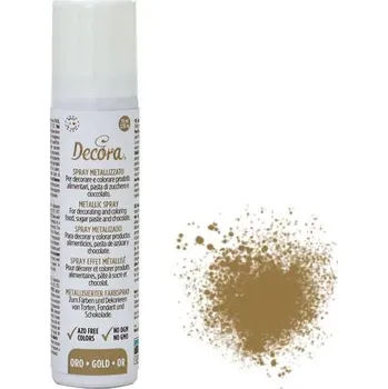 Speciální výtvarná barva Zlatý metalický sprej 75 ml - Decora