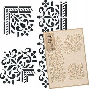 Šablona Malířská OPAKOVANĚ POUŽITELNÁ L 59x95cm Bordura Dekor Ornament ROHY