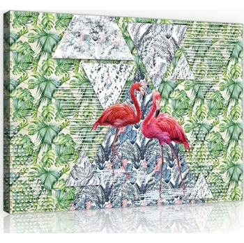 Obraz PLÁTNO 100x75 PLAMEŇÁK OBRAZ NA PLÁTNĚ PTÁK