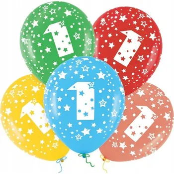 Balónek Id_4081 BALÓNKY BALÓN ČÍSLICE 1 JEDEN LATEX NAROZENINY POČET SADA 5 ks
