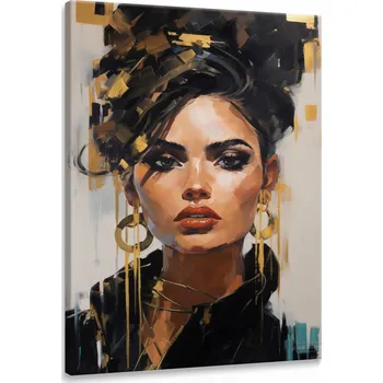 Obraz Obraz Canvas do ložnice ABTRAKTIVNÍ Portrét ženy Glamour styl 50x70