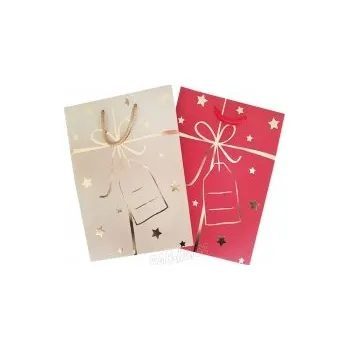 Dárková taška Taška dárková 23x18cm Vánoce mašle