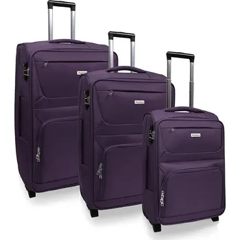 AVANCEA Sada textilních cestovních kufrů GP4725 fialová 2W S,M,L