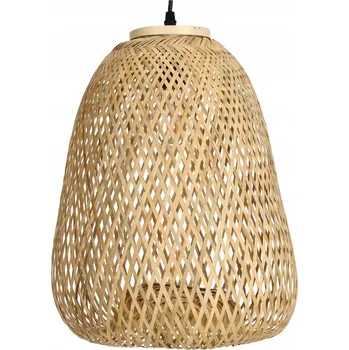 Stropní Svítidlo Boho Závěsné Pletené Přírodní Stínidlo Bambusové na E27