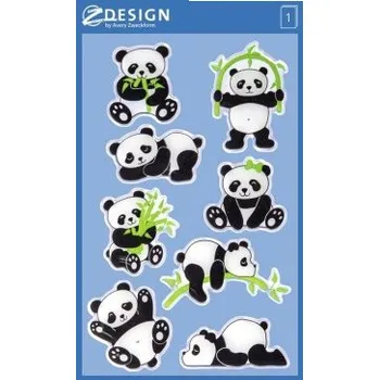 Kancelář AVERY Z-DESIGN Dětské Dekorační etikety 3D Pryskyřice, lesklý panda - 57297