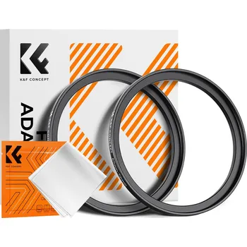 K&F Step Up Filter Ring 67-72mm*2pcs,+Vacuum Cleaning Cloth*1