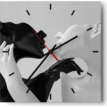 Hodiny Velké nástěnné hodiny 40x40 Abstrakce Skleněné tiché hodiny