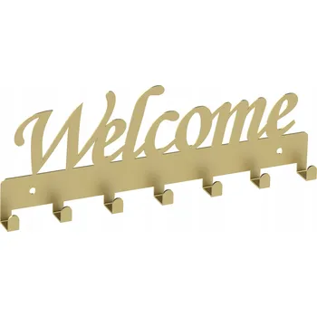 Věšák Šatní ramínko kovový Domer zlatý