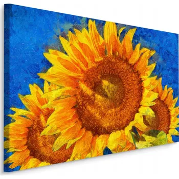 Obraz Obraz do obýváku KVĚTINY Slunečnice Malba 30x20