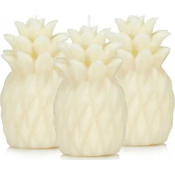 Svíčka Dekorativní parafinová svíčka bez vůně Drobo 3 ks