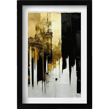 Obraz Ozdobný nástěnný obraz v rámu s grafikou loft Abstraktní umění 20x30 cm