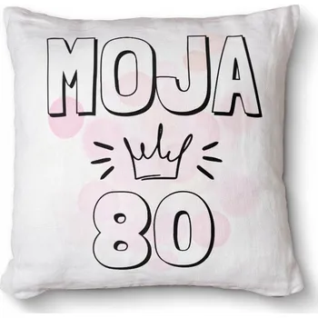 Obraz Pohodlný foto polštář s s potiskem jako dárek 40x40 cm - Moje 80