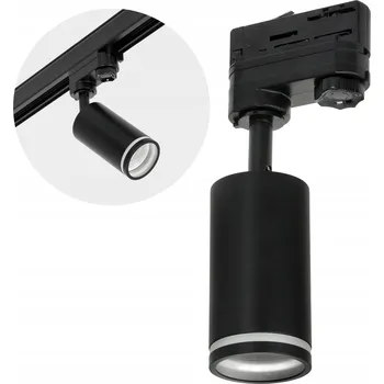 Černý pohyblivý reflektor na lištu, lampa 1xGU10 pro lištové systémy