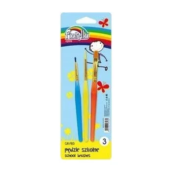 Umělecký štětec Štětce SMÍŠENÉ ŠTĚTCE SADA ŠKOLNÍCH ŠTĚTCŮ 3 KUSY Fiorello