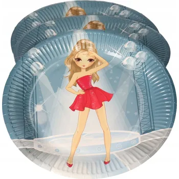 Jednorázové nádobí TALERZE TALÍŘE NA JEDNO POUŽITÍ NÁDOBÍ 23 CM 8 KS