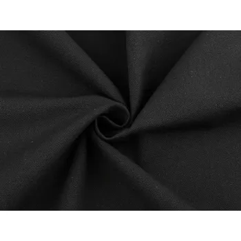 Dekorační metráž / imitace lnu / polybavlna Varianta: 3 (5) černá, Balení: 1 m