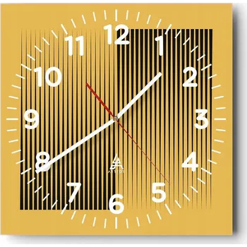 Hodiny Kuchyňské nástěnné hodiny 30x30 Minimalistické skleněné hodiny do obývacího pokoje Moderní tiché